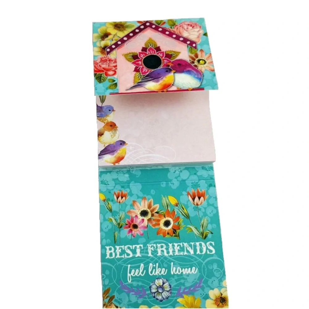 Punch Studio Best Friends Birdhouse Silver Foil Gem Mini Pocket Notepad (66382)